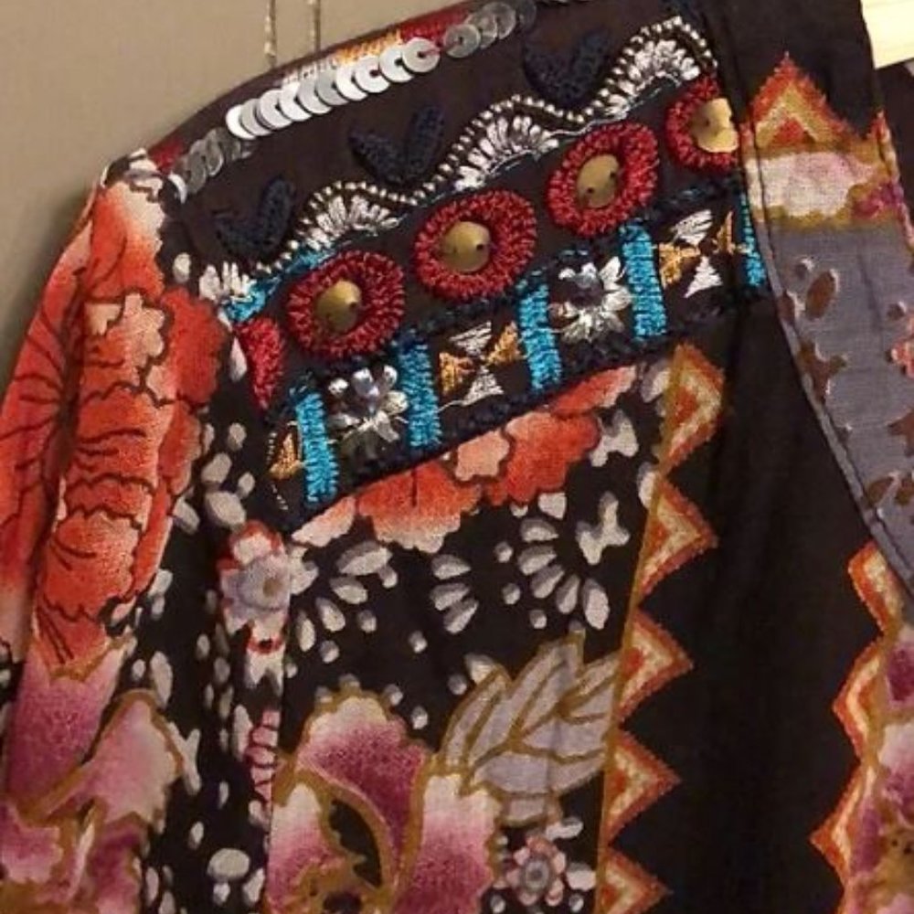 Lydia cotton patchwork floral prairie maxi dress - Picture 3 of 9